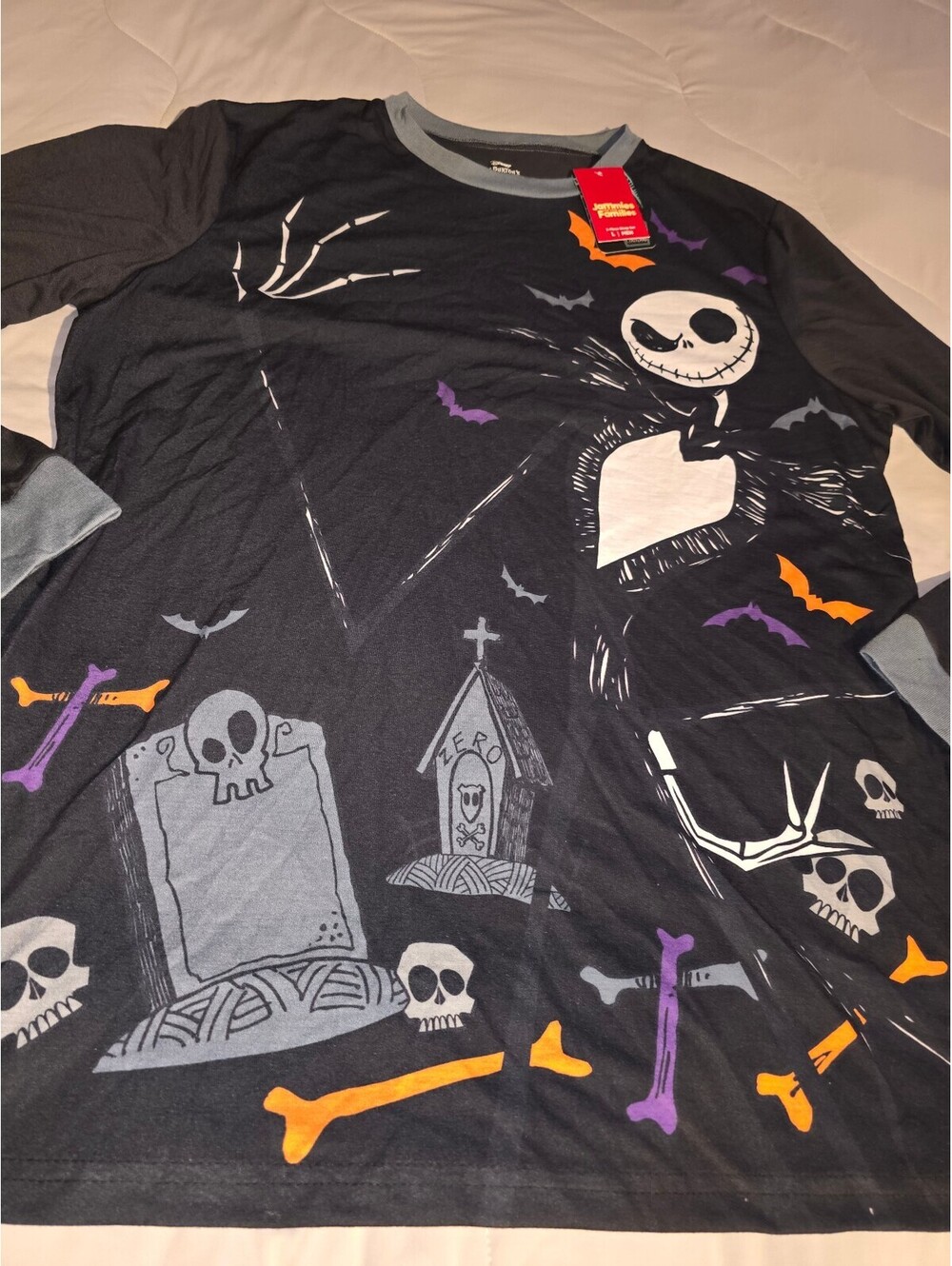Nightmare Before Christmas Lounge T Shirt Long Sleeve HTF New w/ tag - Large